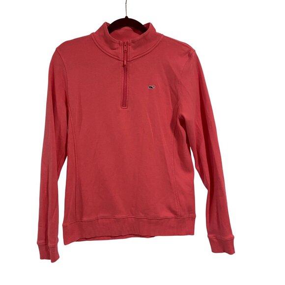 Vineyard Vines Jersey 1/4 Zip Pink Pullover Women's Size S‎ - Picture 1 of 9